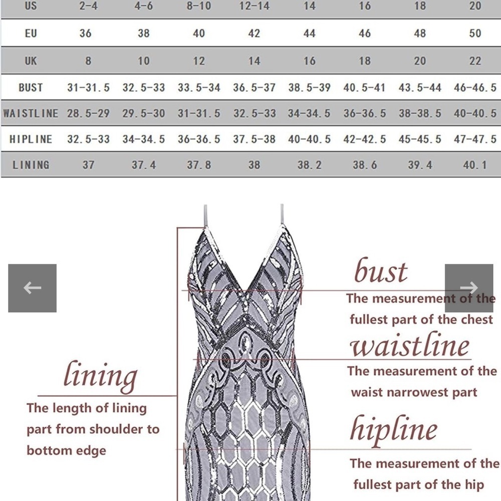 Metme Women's 1920s V Neck Sexy Straps Gatsby Party Dress Vintage Sequin Party - Picture 8 of 10
